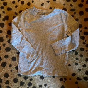 H&M - Boys Long Sleeve Gray Tee - 4 to 6